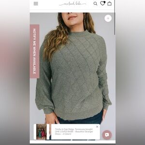 Gray Diamond Pattern Sweater